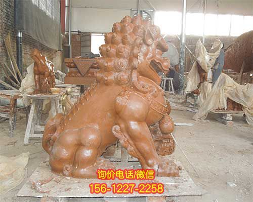 石雕獅子 雕塑 完美展現寺廟庭院精神