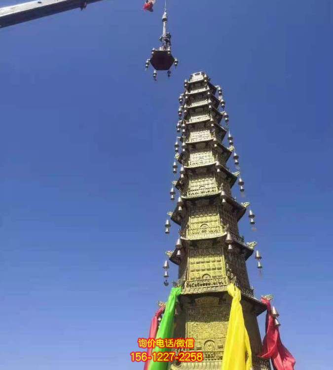 銅雕寺廟景區雕塑