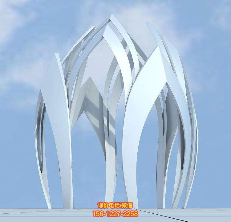 不銹鋼抽象雕塑，點綴園林廣場景觀