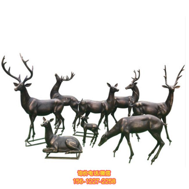 玻璃鋼梅花鹿雕塑，為園林景觀增添靈動之美