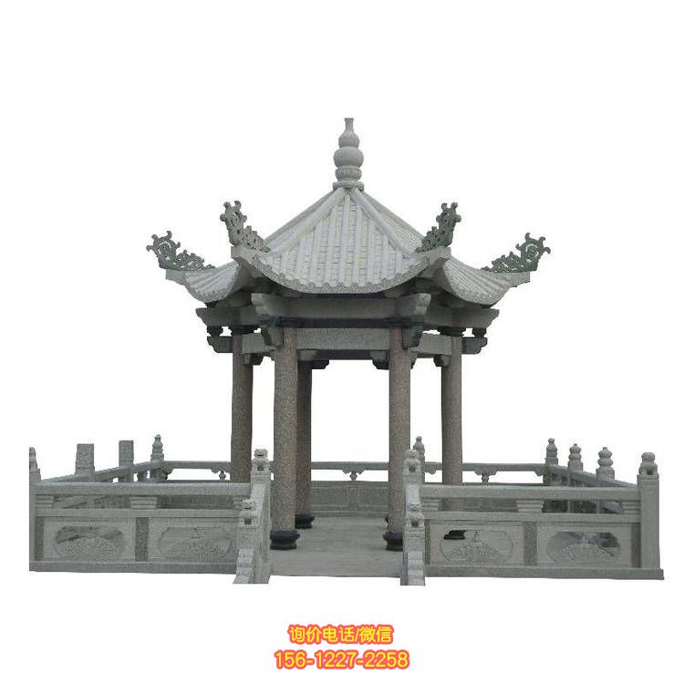 園林石雕歐式涼亭雕塑
