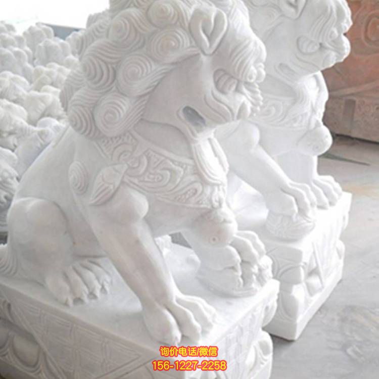 石雕園林雕塑獅子，完美點綴景觀