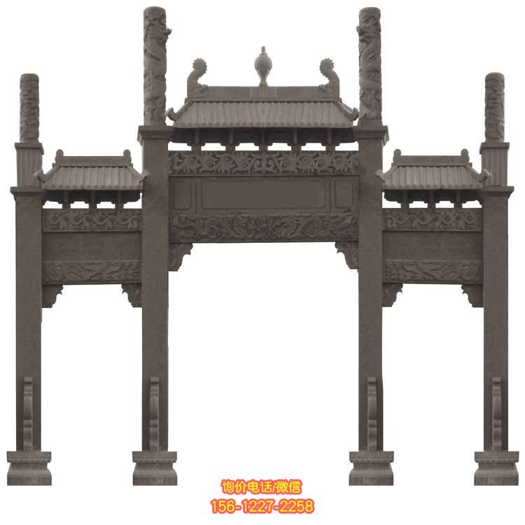 大理石石雕園林牌坊雕塑