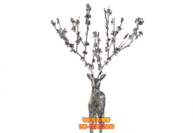 梅花鹿雕塑-商廈大型動物景觀不銹鋼梅花鹿雕塑 梅花鹿雕塑-商廈大型動物景觀不銹鋼梅花鹿雕塑