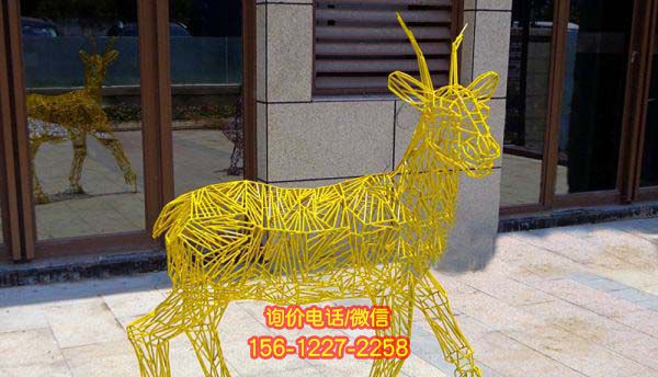 梅花鹿雕塑-公園不銹鋼鏤空金色梅花鹿雕塑 梅花鹿雕塑-公園不銹鋼鏤空金色梅花鹿雕塑