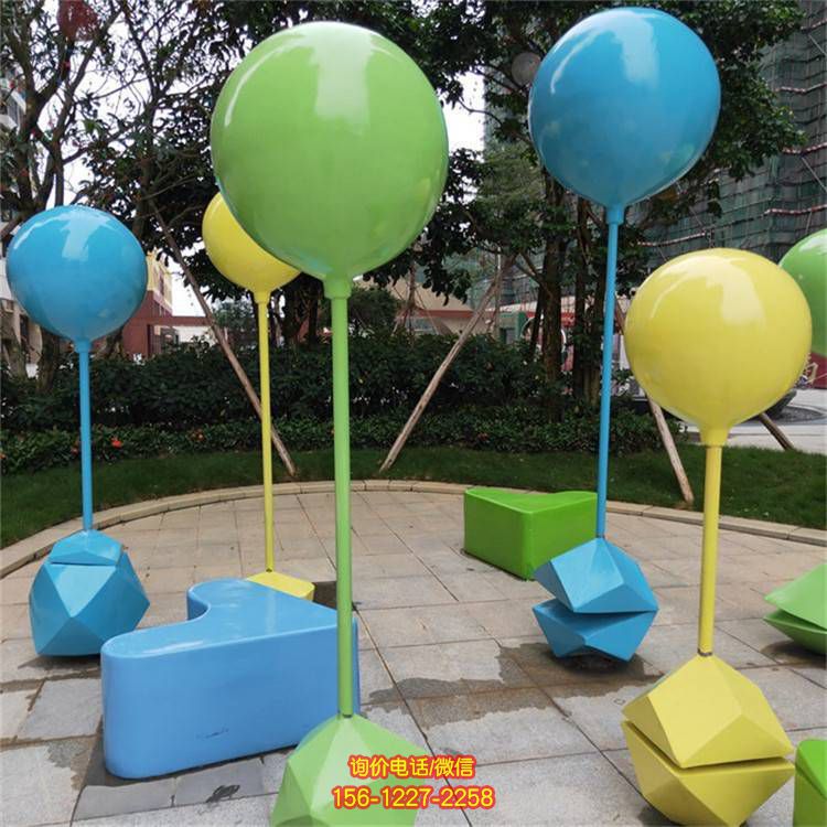 廣場彩色氣球開業道具大型廣場玻璃鋼氣球裝飾品擺件