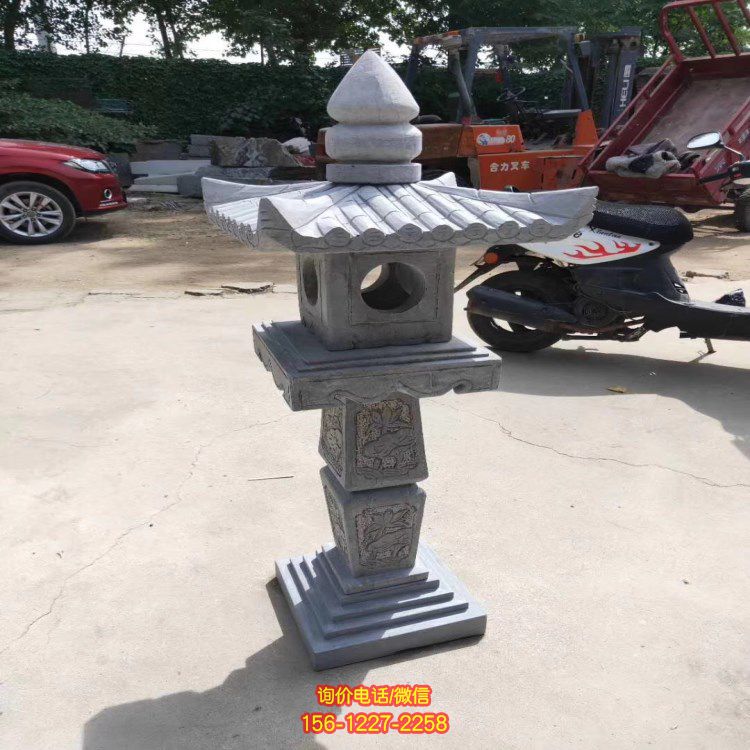 石燈籠庭院青石仿古做舊日式石燈籠擺件 石燈籠庭院青石仿古做舊日式石燈籠擺件