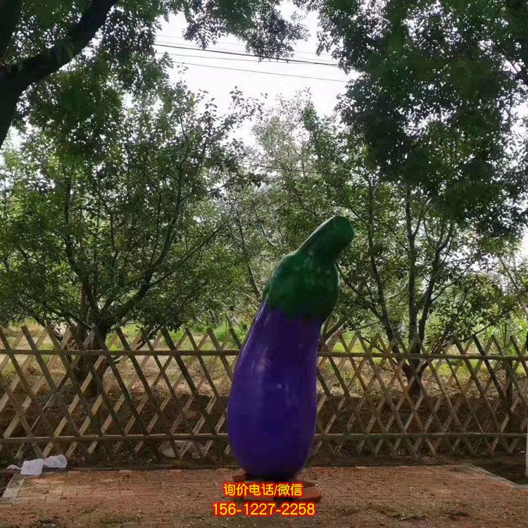 玻璃鋼仿真茄子，長茄子雕塑