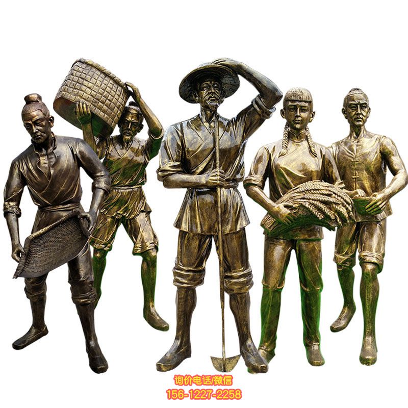 農耕人物農民耕地勞動民風俗農耕文化玻璃鋼擺件雕塑 農耕人物農民耕地勞動民風俗農耕文化玻璃鋼擺件雕塑