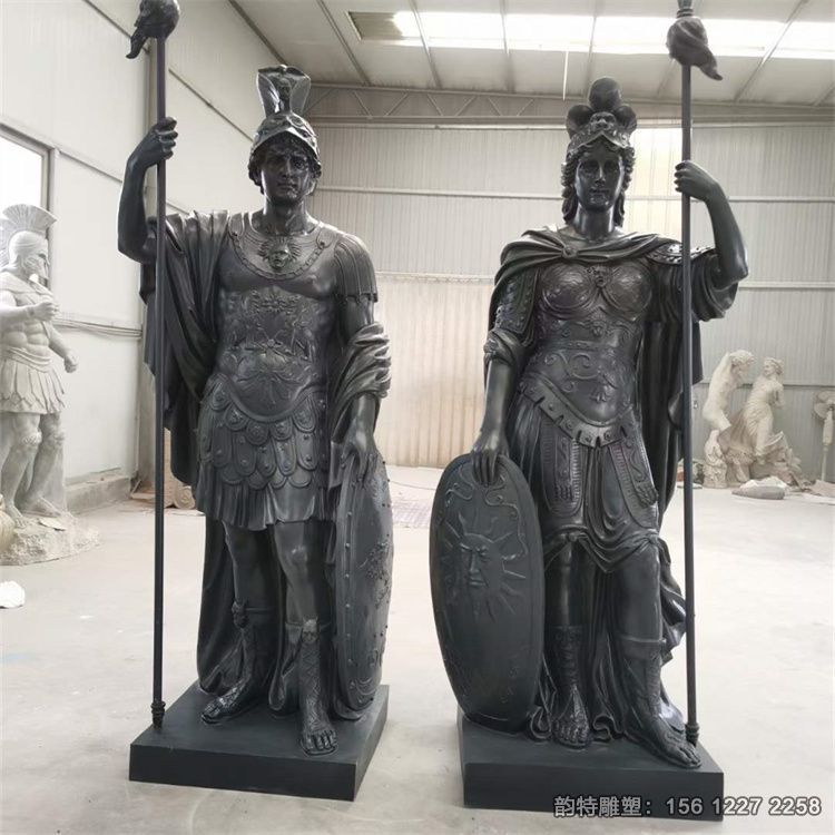 西方羅馬士兵雕塑，歐式站崗士兵雕塑大全