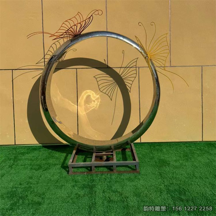 不銹鋼月亮圓環雕塑312 不銹鋼月亮圓環雕塑312